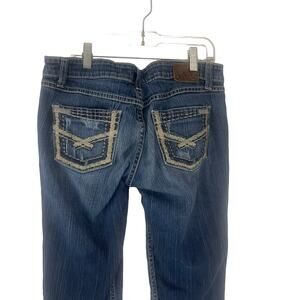 BKE Women's Size 28 Sabrina Western Medium Wash Capri Jeans
